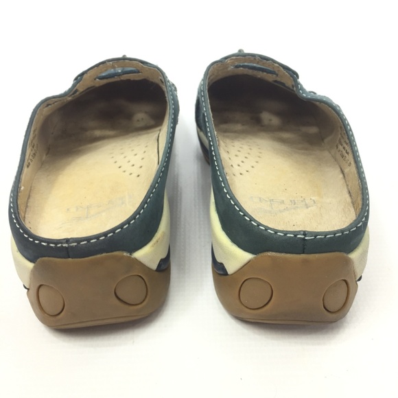 DANSKO  Blue Suede Mules Clogs Floral 9 / 39 - Picture 4 of 8